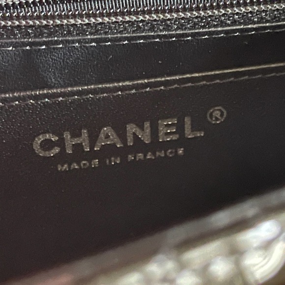 ❌SOLD❌EUC Chanel Classic Flap Mini Square Patent Black Silver HW Crossbody - Picture 12 of 16